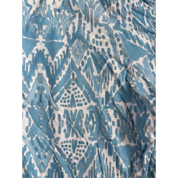 Tolani Collection Rosaleen Blue Aztec Printed Pants Flared Leg Size Small - Picture 9 of 10